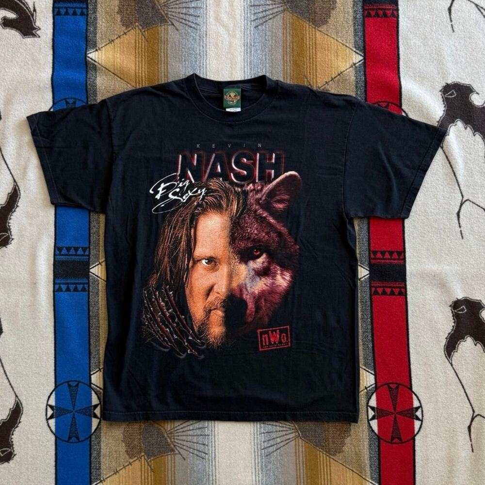 Vintage 90s Kevin Nash Big Sexy New World Order Wrestling T-Shirt Size XL USA